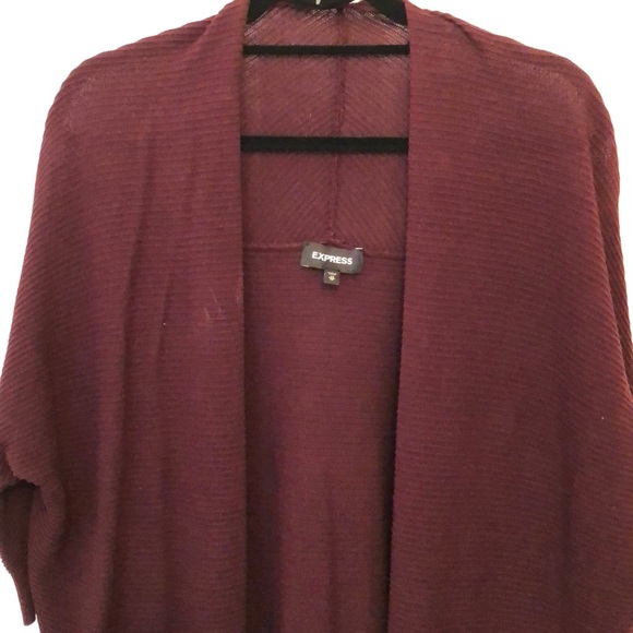 Express burgundy cocoon cardigan - Picture 6 of 6